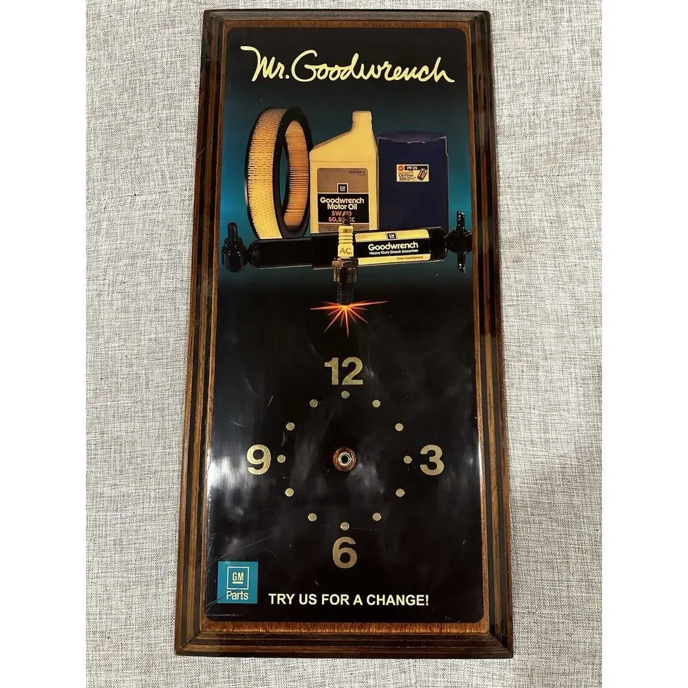 Vintage Mr. Goodwrench Wall Clock Genuine GM‎ Parts (no Mechanism)